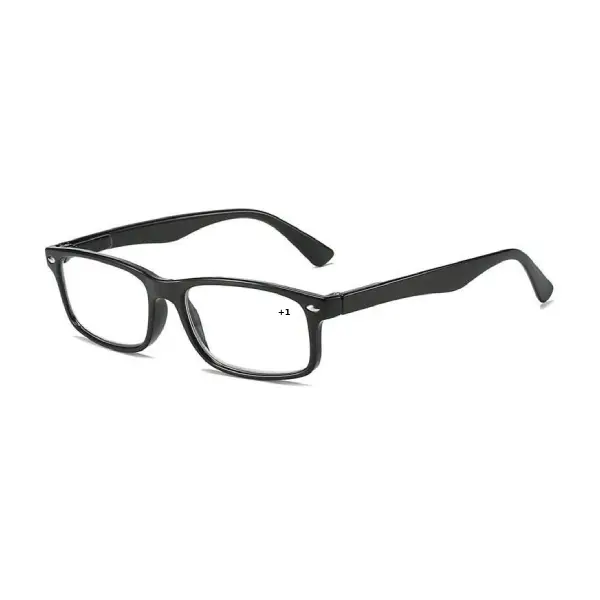 100eyewear Reading Glass Black, Anti Blue(+1)
