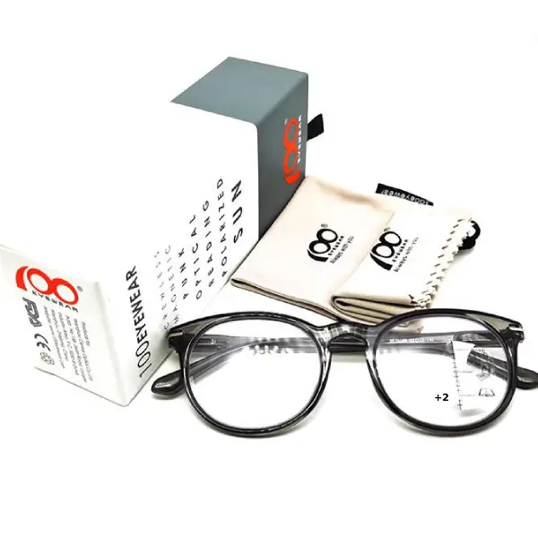 100eyewear Reading Glass Gray(+2)