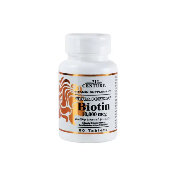 21st Century Biotin 10,000mcg Tab 60's