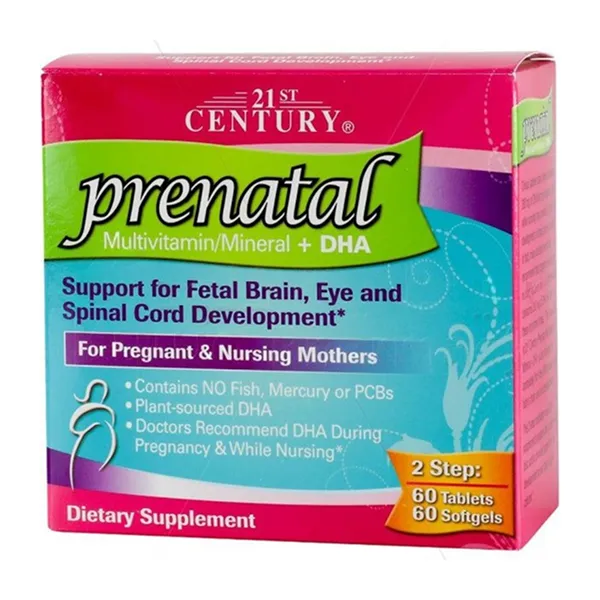 21st Century Prenatal Dha 60 Tab With 60 Softgels