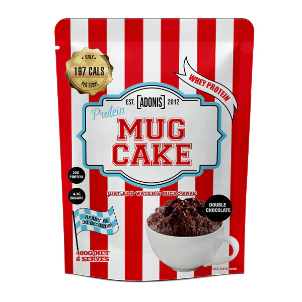 Adonis Protein Mug Cake Whey Protein Double Chocolate 400 G - Nutritious - Adonis