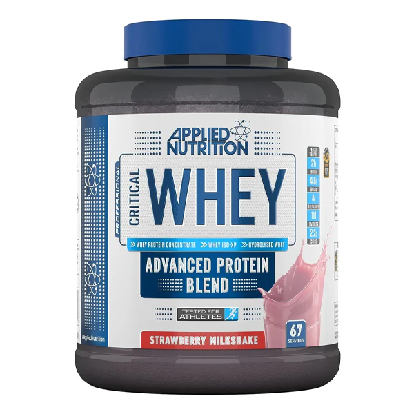 Applied Nutrition Critcal Whey Advanced Protein Blend Strawberry Milkshake 67 Servings - High-quality Protein - Applied Nutrition