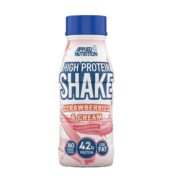 Applied Nutrition High Protein Shake Strawberry & Cream Zero Sugar 42 Protein - High Protein Shake - Applied Nutrition