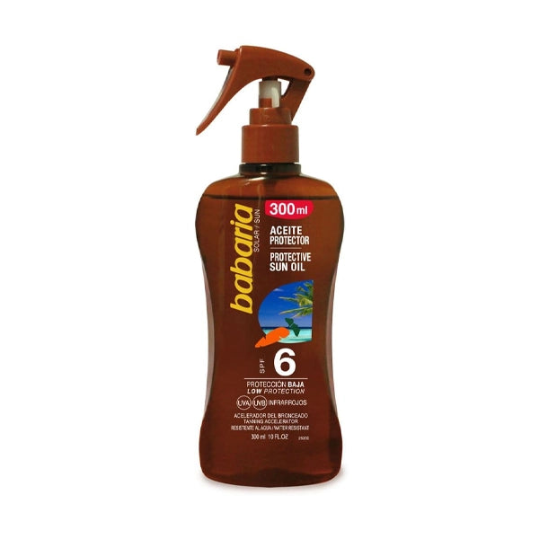 Babaria Carrot Protective Sun Oil Spray Spf 6 300 Ml