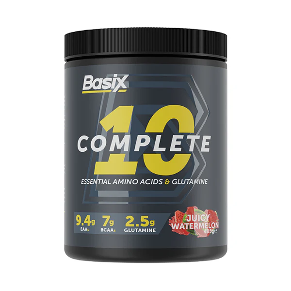 Basix Complete 10 Essential Amino Acids & Glutamine Juicy Watermelon 405g - Muscle Recovery - Basix