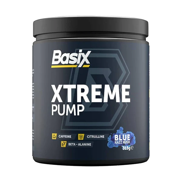 Basix Xtreme Pump Blue Razz Rush 315 G - Explosive Energy - Basix