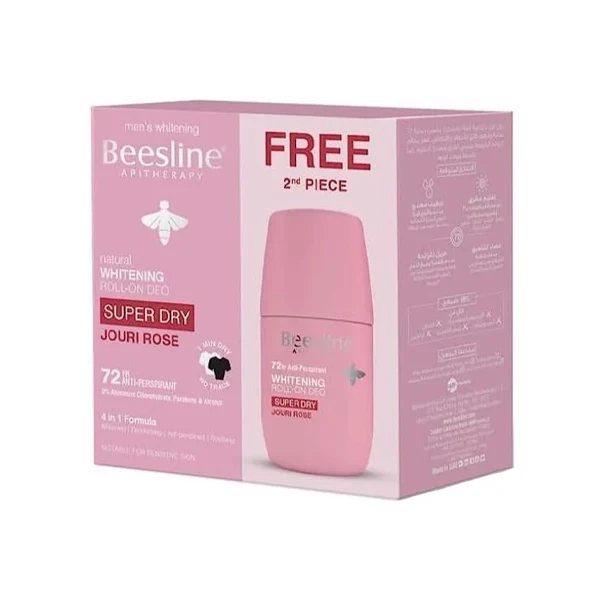 Beesline Whitening Roll on Deo Jouri Rose 50ml 1+1 Free