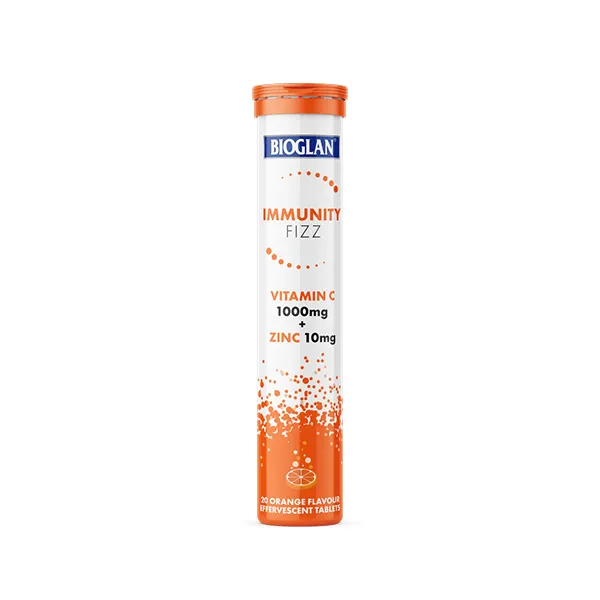 Bioglan Immunity Fizz Vitamin C 1000mg +zinc Eff Tab 20's