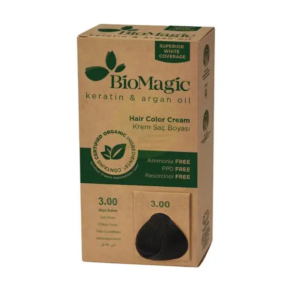Biomagic Hair Color 3/00 Dark Brown