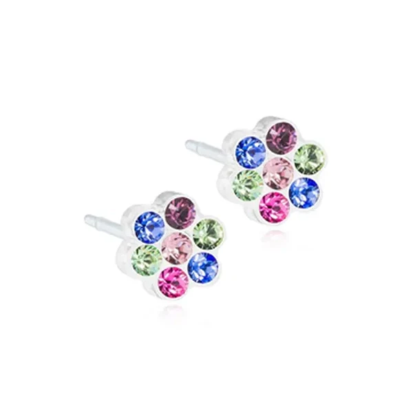 Blomdahl B Earring Daisy Rosr Crst