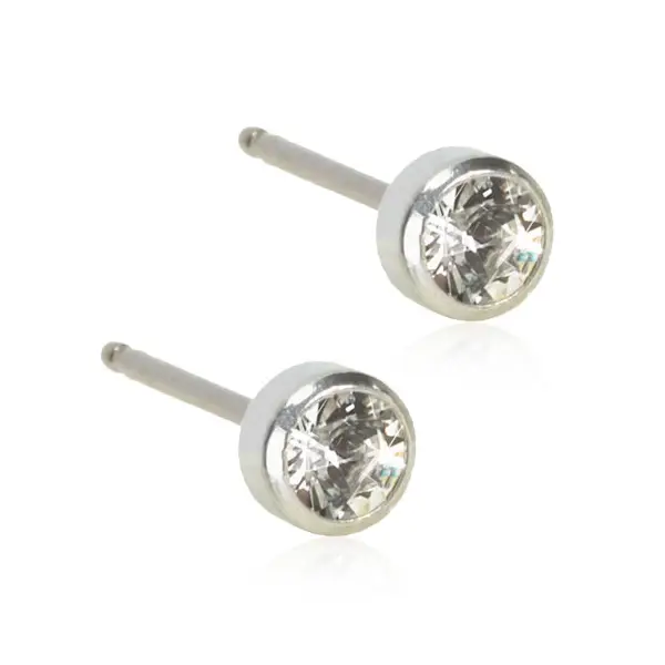 Blomdahl Ear Piercing 4mm Bezel Crystal