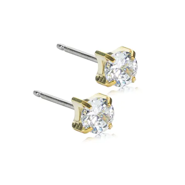 Blomdahl Ear Piercing Gt 4mm Bezel Crystal