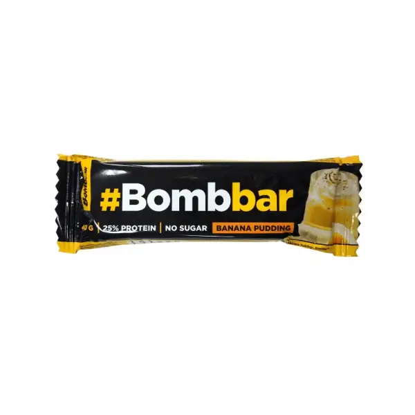 Bombbar Protein Bar Banana Pudding No Sugar 40g - Protein Bar - Bombbar