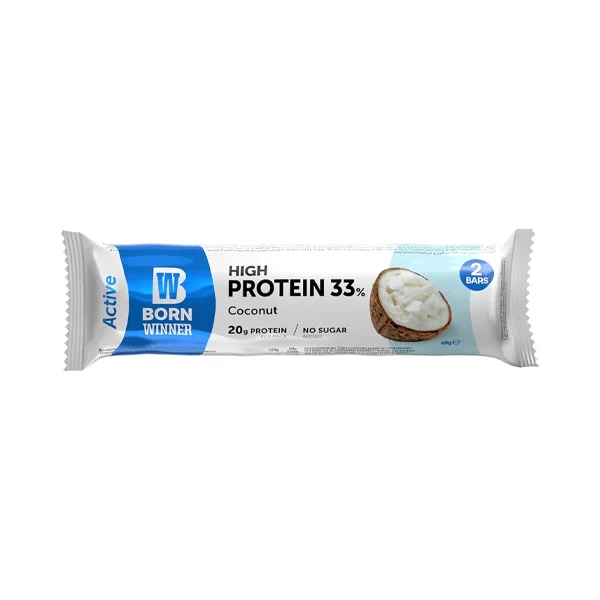 Born Winner Active Protein Bar Coconut Flavour 30gm - Muscle Recovery - Born Winner