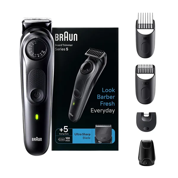 Braun Beard Trimmer for Men Black Ses-5