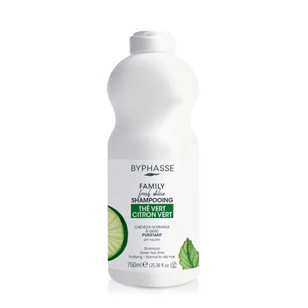Byphasse Green Tea & Lime Shampoo Normal to Oily Hair 750 Ml