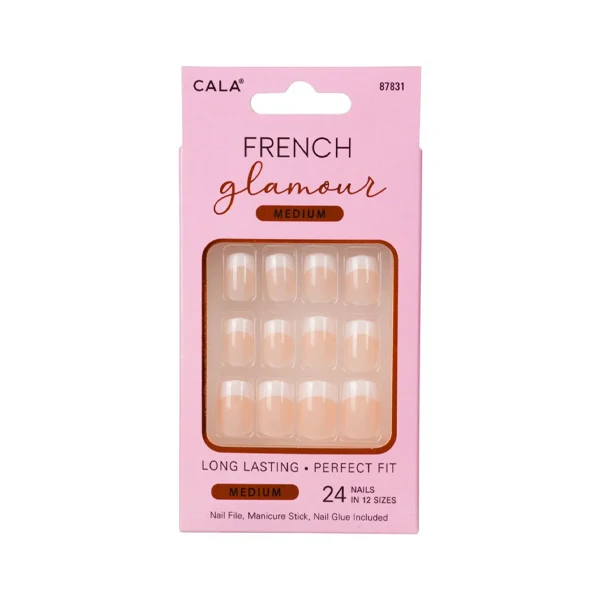 Cala French Glamour Nail Kit Medium 24's