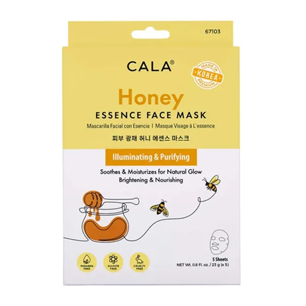 Cala Honey Essence Face Mask 5's