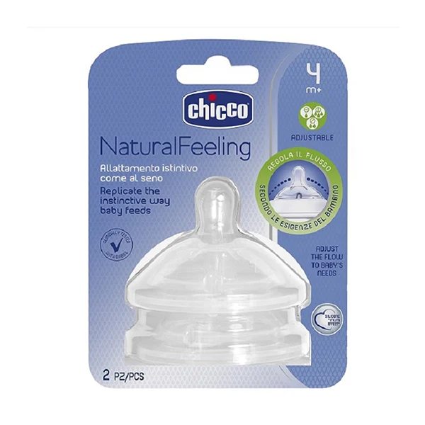Chicco Natural Feeling Teats 2 Pcs 4+ M
