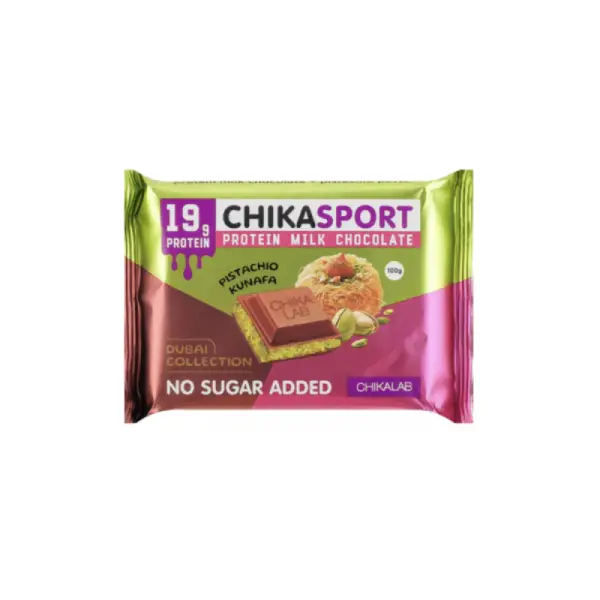 Chikalab Chika Sport Protein 100gm Milk Chocolate Pistachio Kunafa - Protein - Chikalab