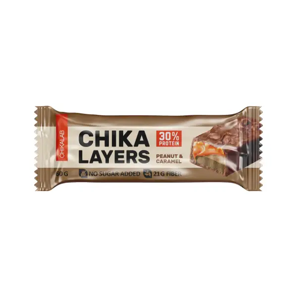 Chikalab Protein Bar Chika Layers Peanut & Caramel 60g - Snack - Chikalab