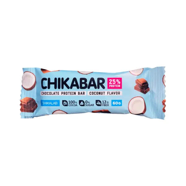 Chikalab Protein Bar Chocolate Coconut 60g - Nutrition - Chikalab