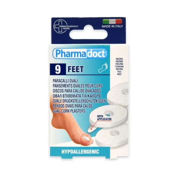 Es Pharmadoct Corn Plasters Oval Latex 9's