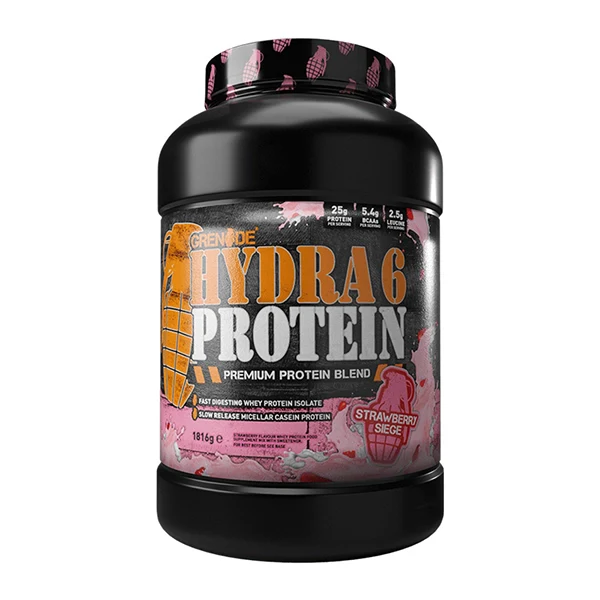 Grenade Hydra 6 Protein Strawberry Siege 1816g - Muscle Recovery - Grenade