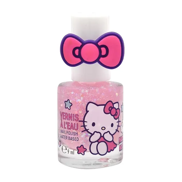 Hello Kitty Wat Nail Polish With Ring Transparent & Shine 9ml