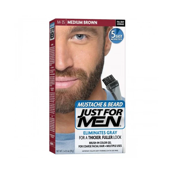Just for Men Moustache & Beard Dye Medium Brown M-35