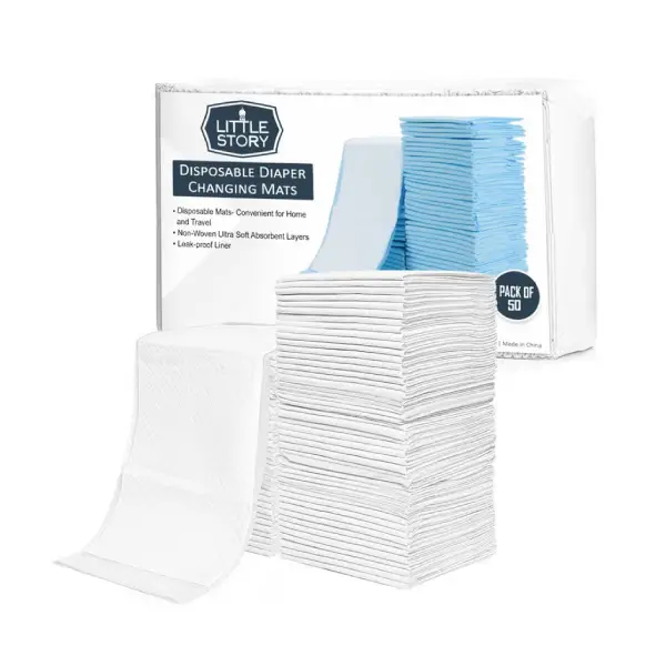 Little Story Disposable Changing Mats White 50's