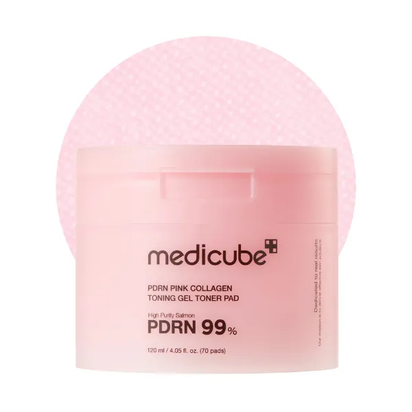 Medicube Pdrn Pink Collagen Toning Gel Toner Pads 120ml
