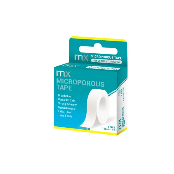 Mx Health Microporous Tape 1.25cmx5m 1's