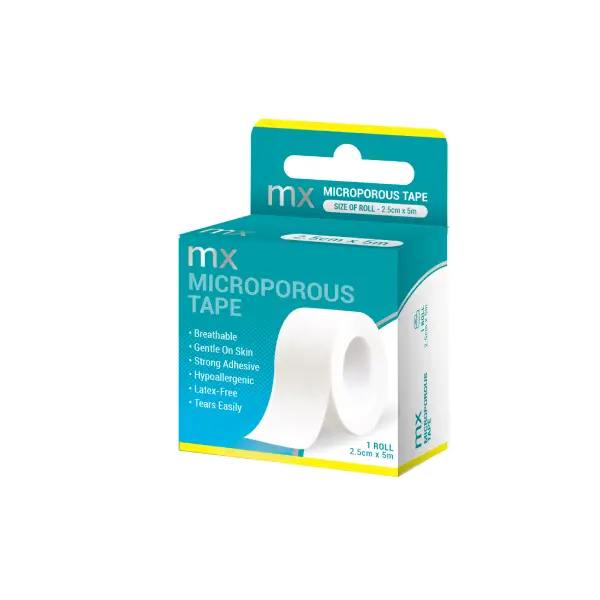 Mx Health Microporous Tape 2.5cmx5m 1's