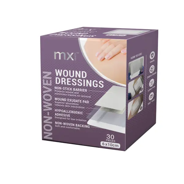 Mx Health Wound Dressing Fabric 6x10cm 30's