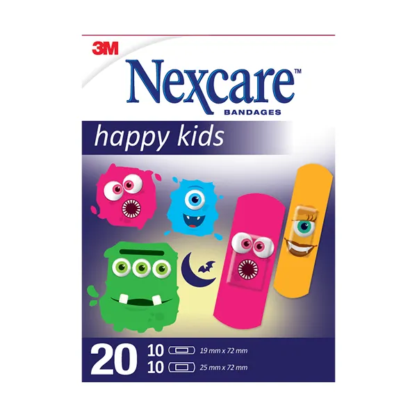 Nexcare Happy Kids Plasters Monsters 20's