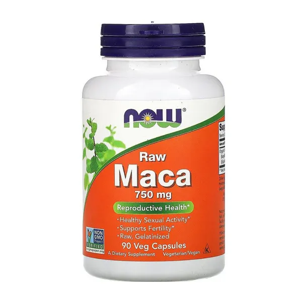 Now Raw Maca 750mg Veggie Cap 90's