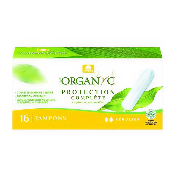 Organyc 100% Organic Cotton Tampons Regular 16's