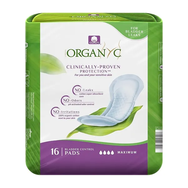 Organyc Light Incontinence Maximum Pads 16's