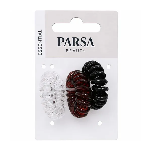 Parsa Spiral Hair Tie Extra Strong Multicolored 3'pcs