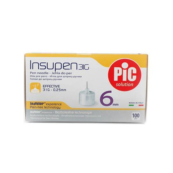 Pic Insupen Needles 6mm 100 Pcs