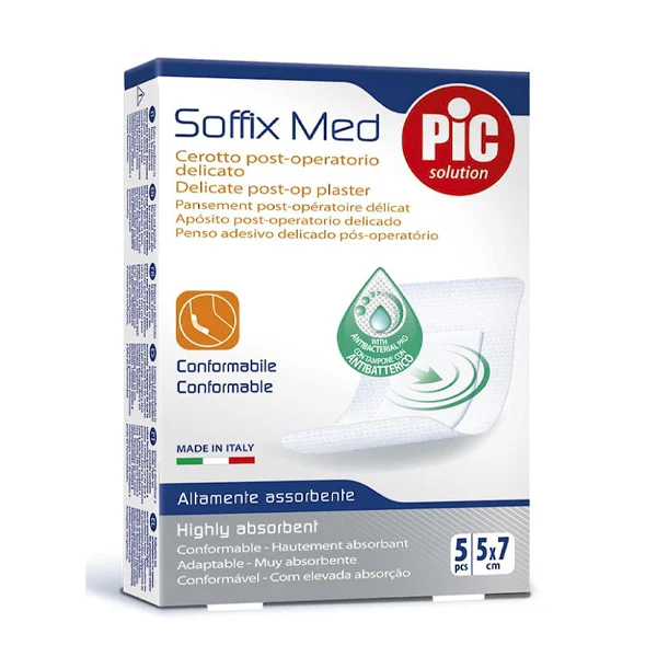 Pic Soffix Med Delicate Post Plaster 5 X 7cm 5 Pieces