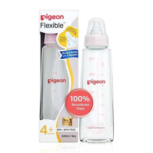 Pigeon Glass Bottle 4+m M 240 Ml