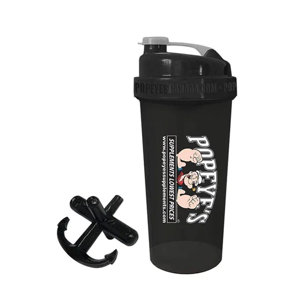 Popaya Nutrition Black Shaker Bottle 600 Ml - Hydration - Popaya Nutrition