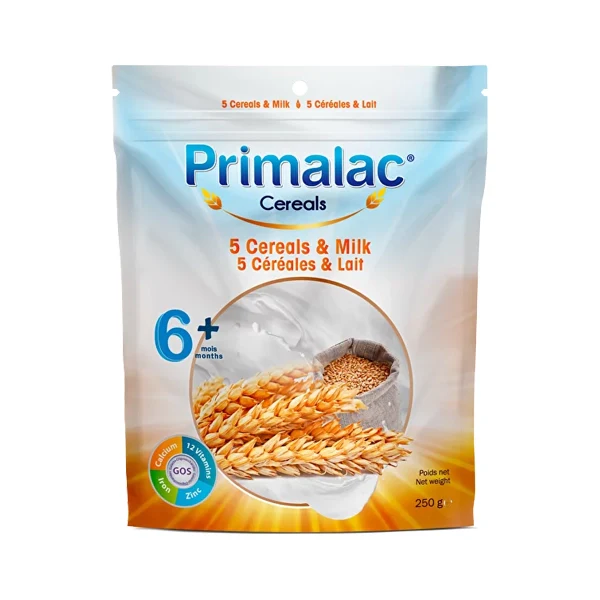 Primalac Cereals 5 Cereals & Milk 6+m 250 G