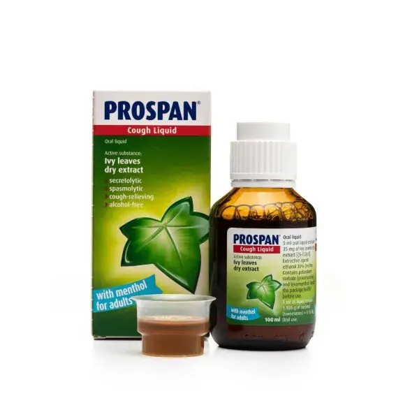 Prospan With Menthol for Adults Syrup 35 Mg 100 Ml