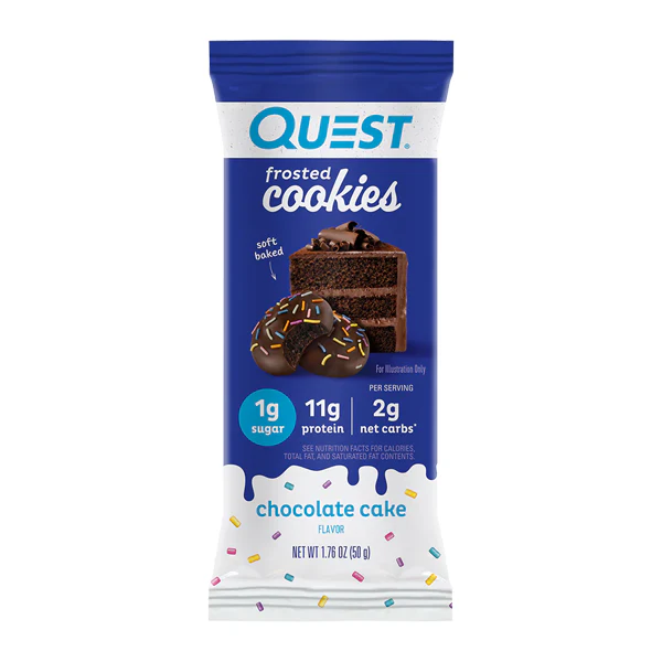 Quest Nutrition Protein Frosted Cookie Chocolate Cake 1.76 Oz - High Protein Snack - Quest Nutrition