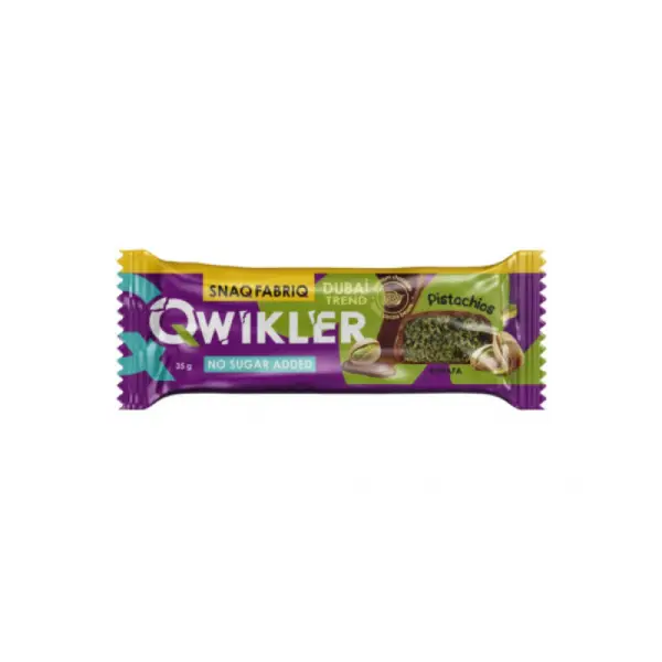 Qwikler Dubai Trend Protein Bar 35gm Pistachio Kunafa - Protein Bar - Qwikler