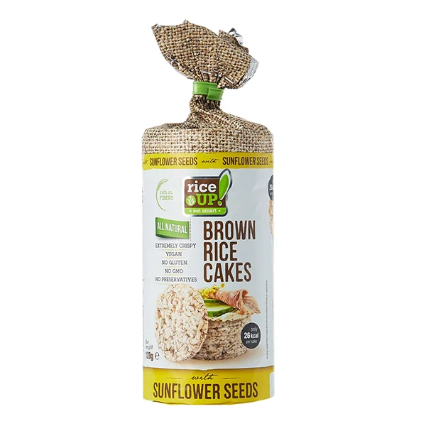 Rice up Whole Grain 120gm Rice Cakes W/sunflower Seeds - Energy Boost - Rice up