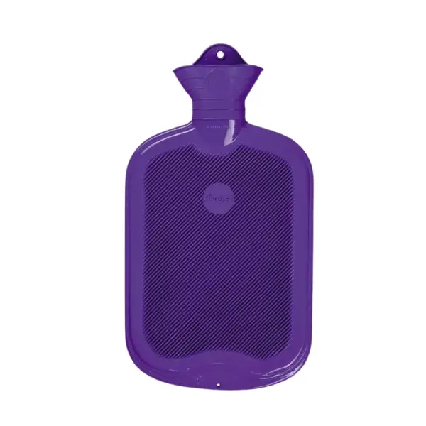 Sanger-hot Water Bottle One Side Ribbed Purple 2ltr